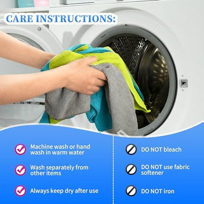 FIXSMITH Shop Towels-800 Pack, 12 x 16 in Microfiber Cleaning Cloth, Highly - Image 7