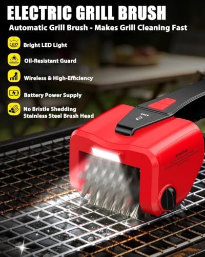 Electric Grill Brush Rechargeable High-Torque Motor Cordless BBQ Cleaner - Image 2