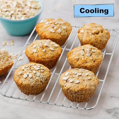 P&P CHEF 9.7" x 7.3" Cooling Baking Wire Racks Pack of 2 - Image 5