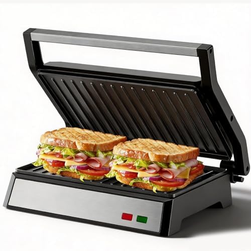 Panini Press Grill, Standard 2-Slice Sandwich Maker by Novalifeinyourkitchen%EF%BC%81