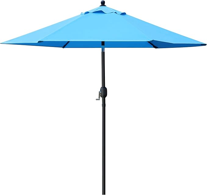 Sunnyglade 7.5' Patio Umbrella Outdoor Table Umbrella Tilt Crank Blue | Market by Sunnyglade
