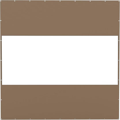 Domi Heavy Duty Outdoor Clear Panel Curtain, 18 oz Waterproof PVC Polyester Curtain, Weather Resistant & Tearproof for Patios, Gazebos, Pergolas, Privacy Screen (10'H x 10'W, Brown)