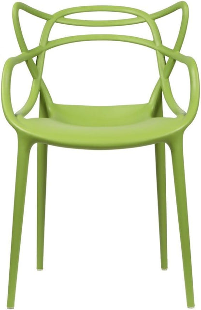 2xhome Modern Dining Chair | Stackable Indoor or Outdoor Entangled Side Chair | by 2xhome