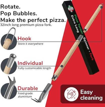 Senwosa Pizza Turner Fork & Bubble Popper Extra Long - Image 6