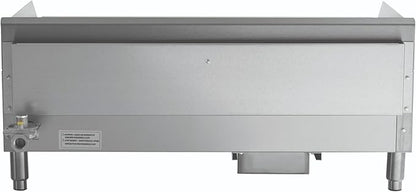 Kratos 36" Wide Commercial Countertop Griddle, Gas Hot Plate for Restaurants, Manual Controls, 3 Independent Burners, Powerful 90,000 BTU Output (29Y-005)
