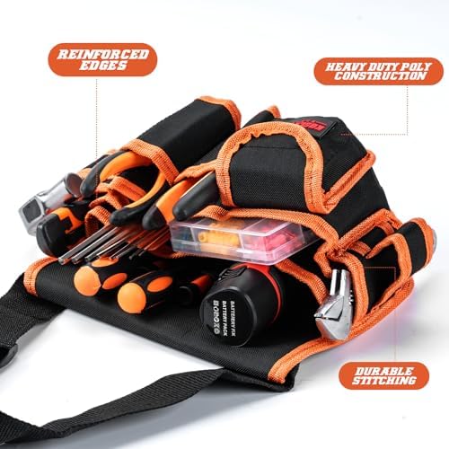 Ultra-Thick Men's Tool Belts Fits Waist 31”to 52” Adjustable Oxford Work Pouch - Image 7