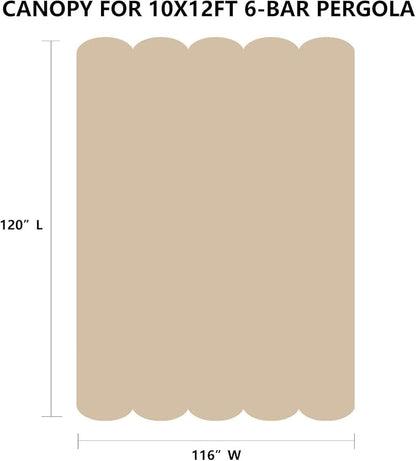 Pergola Shade Cover Replacement Canopy Top Compatible - Image 3