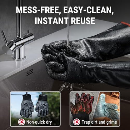 TempPro 932°F Heat Resistant BBQ Gloves - Image 6