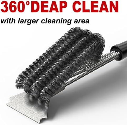 Grill Brush and Scraper Wire Safe Cleaning Head - Image 3