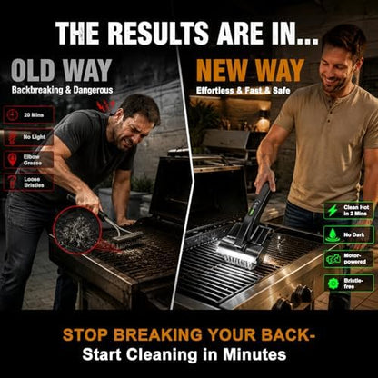 Electric Grill Brush Cleaner, High Torque BBQ Bristle-Free Cleaner – - Image 5