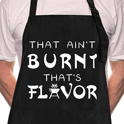 Rosoz Funny BBQ Black Chef Aprons by Rosoz