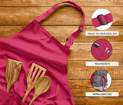 Utopia Kitchen Bib Aprons 2 Pack Adjustable - Image 4