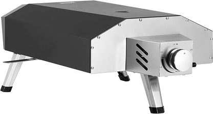 VEVOR Propane Pizza Oven, 13 Inch Gas Pizza Maker with Rotatable Pizza Stone, Portable Pizza Grill with Foldable Leg, Waterproof Carry Bag, Stainless Steel Gas Pizza Cooker for Outside Camp Backyard