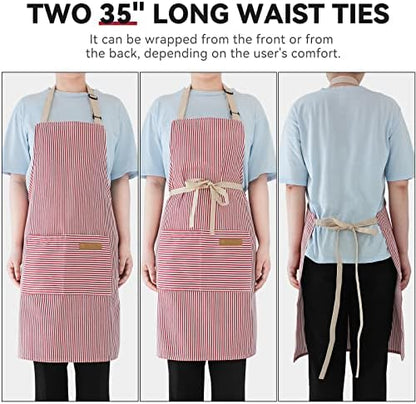 NLUS 2 Pack Cooking Aprons for Women - Image 5