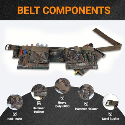 MELOTOUGH Camo Tool Belt with Pouches - Image 2