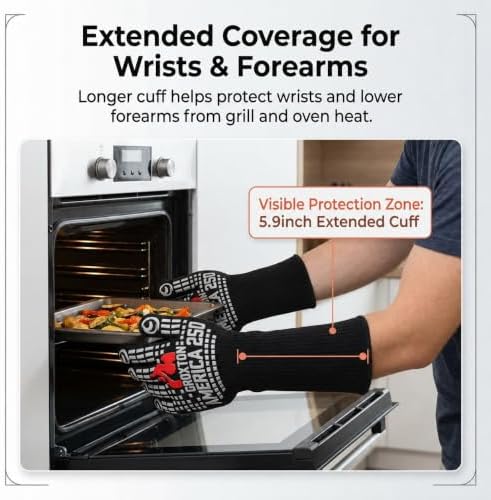 America 250 BBQ Grill & Oven Gloves, 1472°F Heat Resistant - Image 4