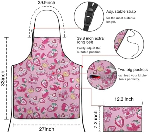 Strawberry Kitchen Cooking Apron - Image 6