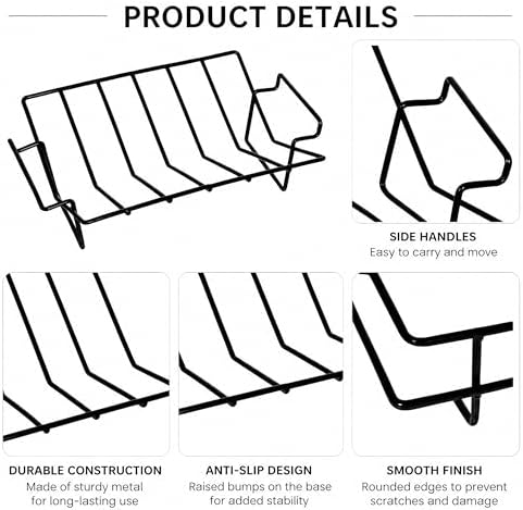 Turkey Rack Stainless Steel BBQ Rib Roasting Rack Roaster Pan Non-Slip - Image 3