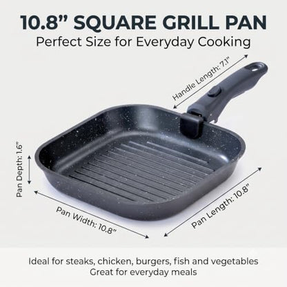 Stove Top Grill Pan, 10.8-Inch Square Pan - Image 5