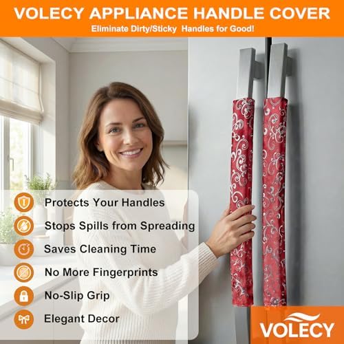 Volecy Refrigerator Handle Covers, Washable Velvet Appliance Door Handle Covers - Image 7