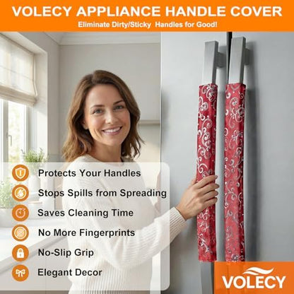 Volecy Refrigerator Handle Covers, Washable Velvet Appliance Door Handle Covers - Image 7
