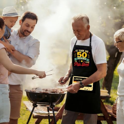 Funny Aprons for Men Birthday Gifts for Men Dad Grilling BBQ - Image 2