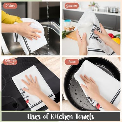 R HORSE 5 Pack Funny Barbecue BBQ Kitchen Dish Towels - Image 6