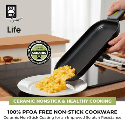 BRA COOKWARE Life Ceramic Nonstick Grill | 12.6x9.4 Inches Aluminum Griddle - Image 6