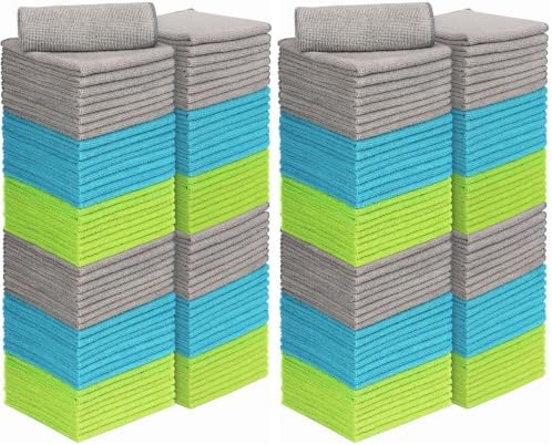 AIDEA Microfiber Cleaning Cloth-100PK, Soft Microfiber Towels by AIDEAHOME