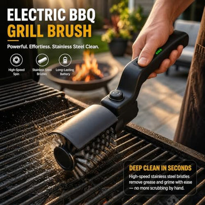 Upgraded Electric Grill Brush, Cordless Rechargeable Grill Cleaning Brush - Image 2