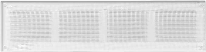 Repa Market Air Vent Cover 16x4 Inch (Outer Dimensions) White Galvanized Steel Louvered Grill Cover with Mesh Screen/Wall or Ceiling Vent/HVAC Register for Indoor and Outdoor Ventilation
