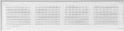 Repa Market Air Vent Cover 16x4 Inch (Outer Dimensions) White Galvanized Steel Louvered Grill Cover with Mesh Screen/Wall or Ceiling Vent/HVAC Register for Indoor and Outdoor Ventilation