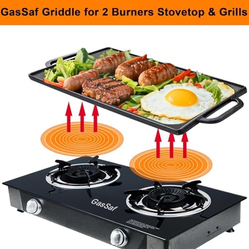 GasSaf 20x9 Heavy Cast Iron Griddle - Image 2