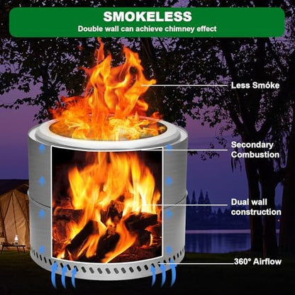 Nice C Smokeless Fire Pit, Portable Tabletop Fire Pit - Image 2