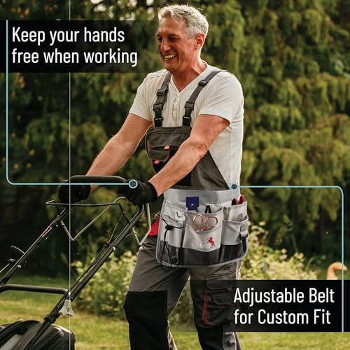 UNCO- Adjustable Gardening Belt, Light Gray, 7 Pockets, Wear Resistant - Image 5