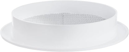 White 5" Inch Round Ventilation Grille with Insect mesh. (Duct 5Ø / Grille 6Ø) Ventilation Applications. Indoor and Outdoor Vent Cover. Available 3 Sizes / 4 Colors.