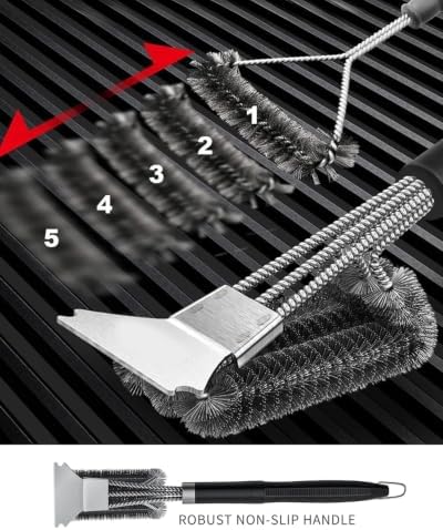 Grill Brush and Scraper, Adjustable Handle BBQ Grill Brush - Image 4