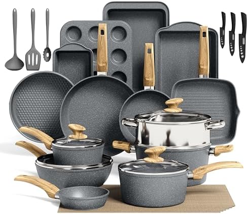 Kitchen Academy 30 Piece Induction Cookware & Bakeware Set by KITCHENACADEMYBETTERLIVINGTHROUGHCOOKINGPERFECTION