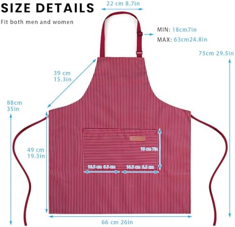 BeLuyi 2 Pack Adjustable Bib Apron - Image 3