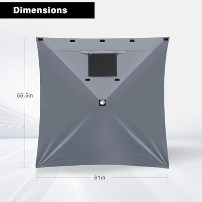 MASTERCANOPY Wind Screen Side Panel with Window for 10x10 Escape Screen Shelter Canopy Tent - Weatherproof, UV Resistant Sun Shade Attachment Accessory (Coffee Brown, 1 Pack)