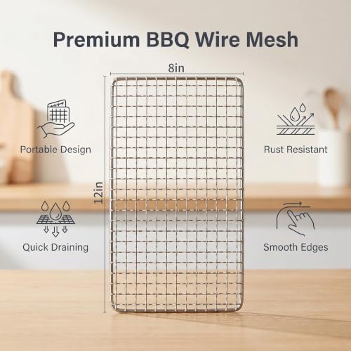 24 PCS 12 "x 8" Disposable Grill Rack Grids, BBQ Roasting Rack - Image 2