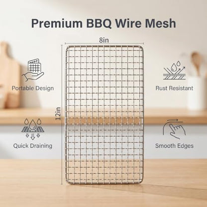 24 PCS 12 "x 8" Disposable Grill Rack Grids, BBQ Roasting Rack - Image 2