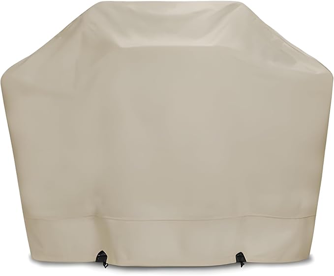Eevelle Meridian Patio BBQ Grill Cover for Outdoor Grill - Marine Grade Fabric - Durable - Waterproof Covers - All-Weather Protection Barbeque Gas Grill Cover – (48" H x 64" W x 24" D, Khaki)
