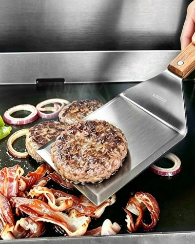 Large Wide Griddle Spatula Burger Turner Grill Tool, Blade 5''x6'' - Image 6