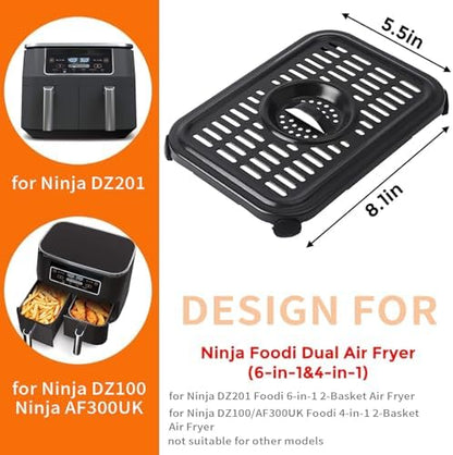 Air Fryer Grill Pan for Ninja Foodi DZ090 6 Quart DZ201 DZ100 8 Quart, 2 Packs - Image 2