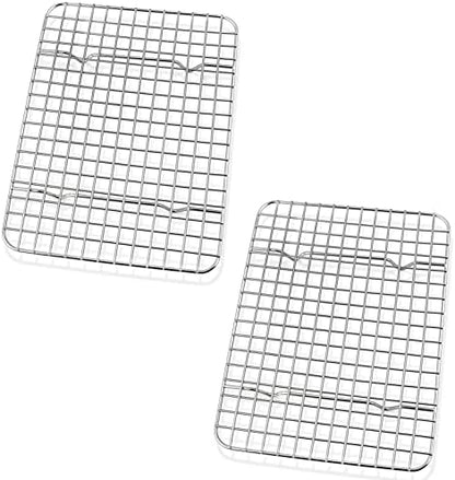 P&P CHEF 8.75 Inch Stainless Steel Cooling Baking Rack Set of 2 by PPCHEF