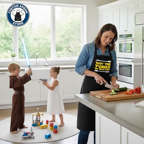 Adult Cooking Apron | May The Forks Be - Image 6