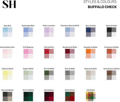 Solino Home Linen Checkered Table Runner 144 Inches Long - 100% Pure Linen Buffalo Check Green and Black Table Runner 14 x 144 Inch Ideal for Dining, Winter
