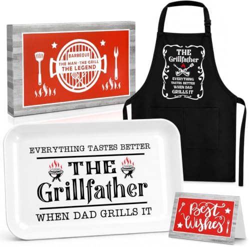 Dad Gifts from Daughter Son, Personalized Dad Grilling Platter Apron by Crycarrot