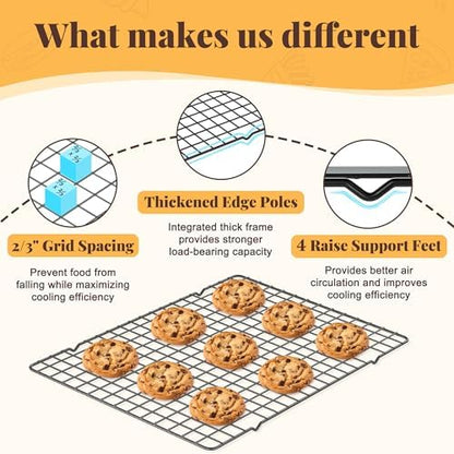 2 PCS Grid Wire Baking Cooling Racks - Image 3